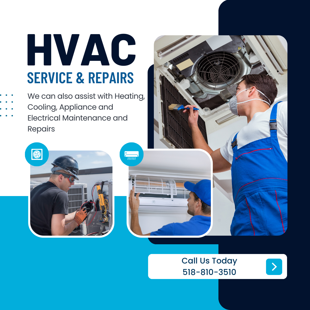 Blue White Minimalist HVAC Service and Repairs Instagram Post
